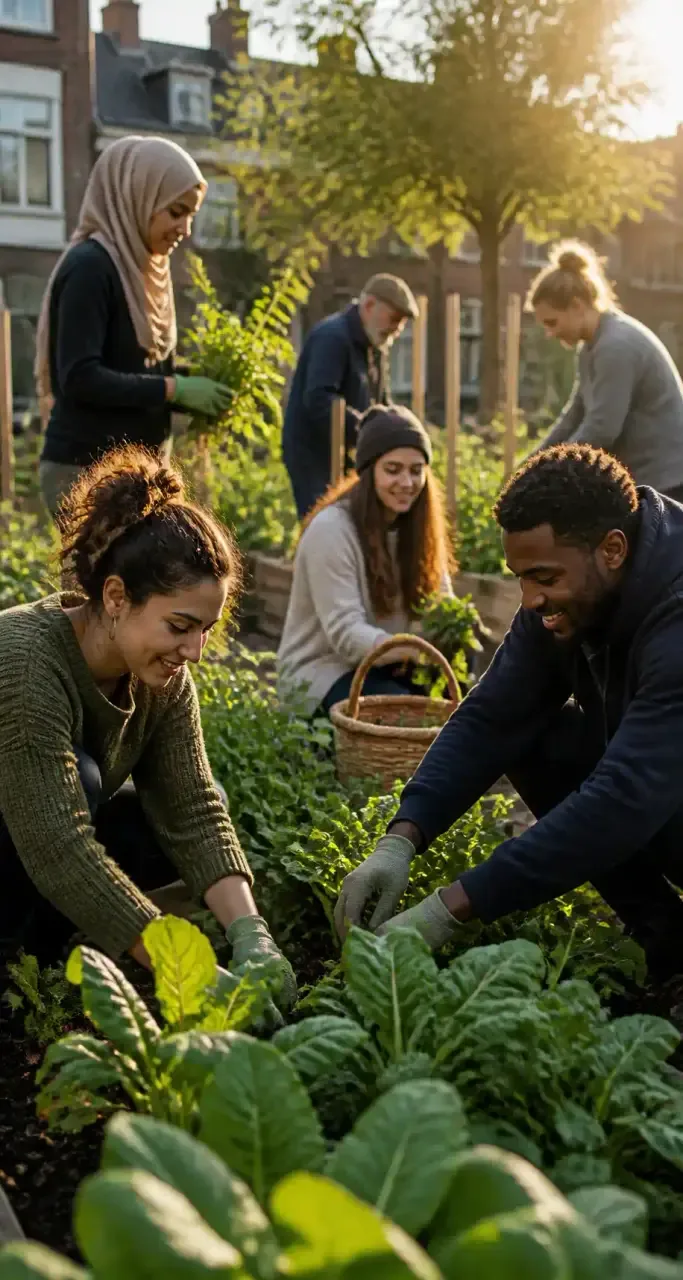 Jardin partagé porté par une initiative citoyenne, à Lille