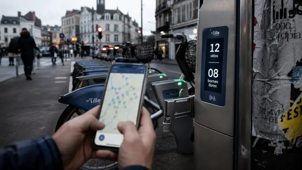 Stations v lille à Lille : bornes et vélos en libre-service à vérifier