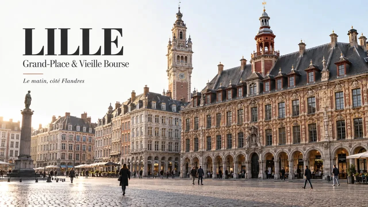 Lille city break sur la Grand-Place et devant la Vieille Bourse