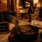 Restaurant l'Orange Bleue Lille : carbonade flamande, salle du Vieux Lille