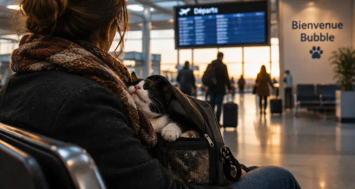 Bubble, chaton sauvé en Crète, a rejoint Marlène dans le Nord
