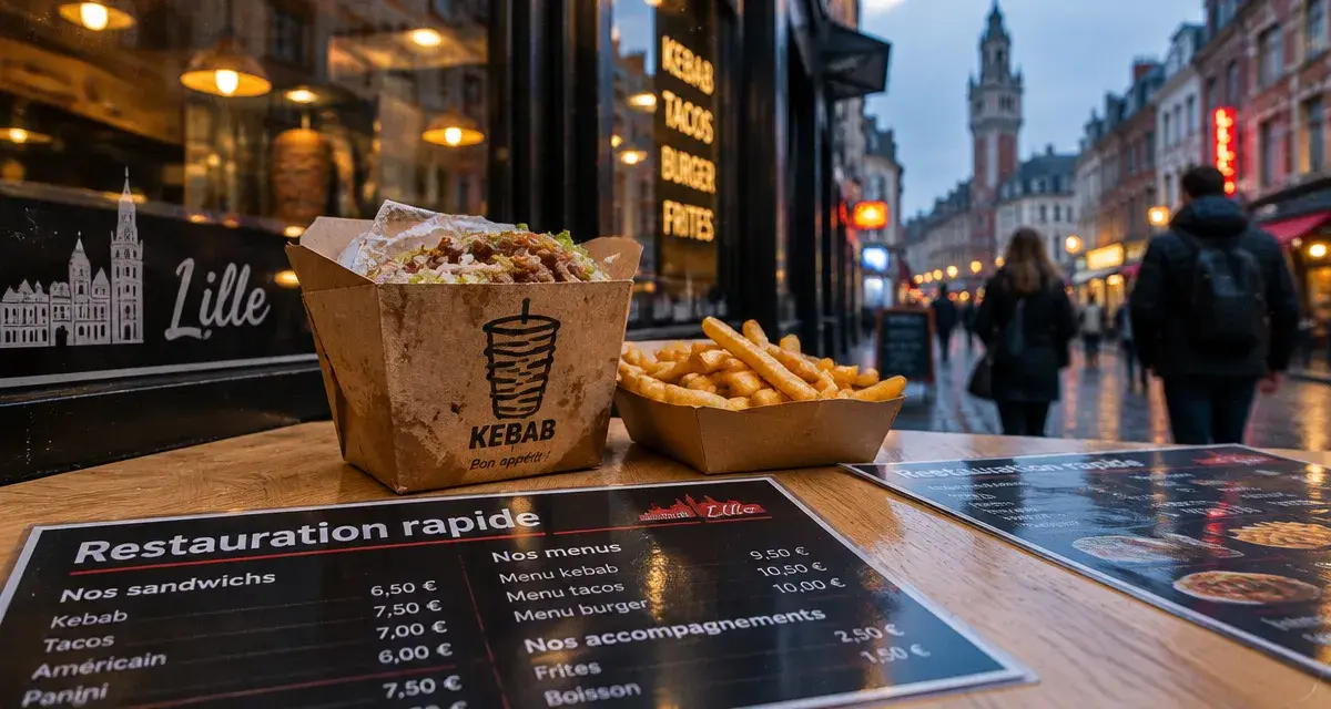 À Lille, 48 % des restaurants recensés relèvent de la restauration rapide