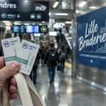 Photo metro lille braderie à Lille-Flandres, billets validés
