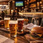 opera corner restaurant lille : brasserie urbaine et bar en soirée
